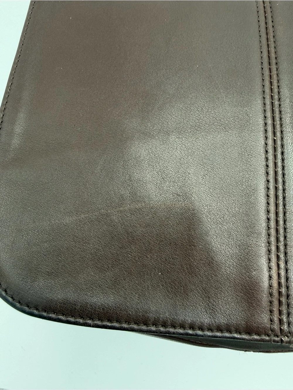 Vintage Coach 1997 Flatiron Bag 4173 Mahogany Leather Shoulder Bag